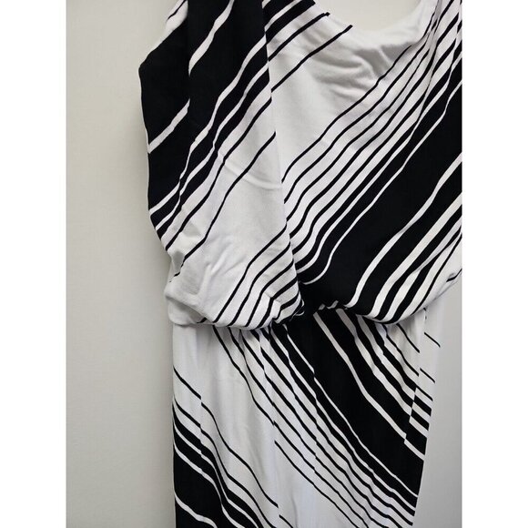 White House Black Market Size Small Women's Sleeveless Bias Stripe Maxi Dress - Picture 2 of 6